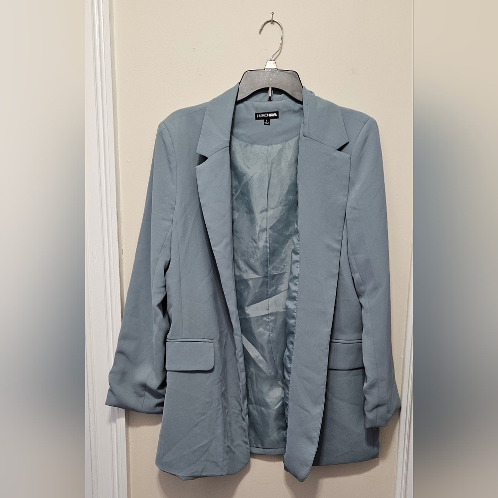 Fashion Nova light blue women blazer